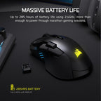 CORSAIR IRONCLAW Wireless SE Gaming Mouse – 26,000 DPI, Ergonomic Design for Larger Hands, 10 Programmable Buttons, for MOBA, FPS, MMO – Black